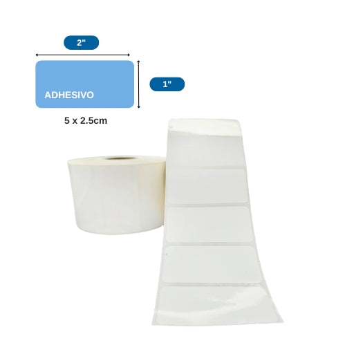 2″ x 1″ x 1500 ETIQ. x 1 COL. TUCO 1″(50 MM X 25 MM)