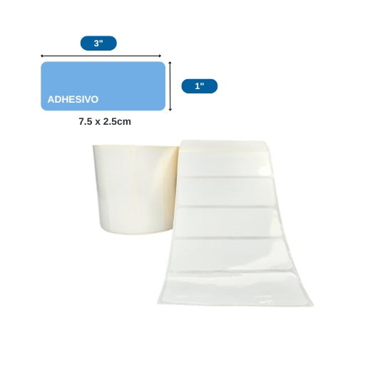 3″x 1″ x 1500 ETIQ. x 1 COL. TUCO 1″ ( 75 MM X 25 MM)