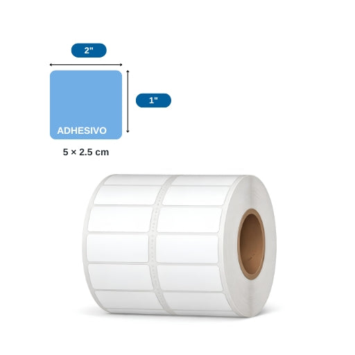 2″ X 1″ X 3000 ETQ. X 2COL, TUCO 1″ (50MMX25MM)
