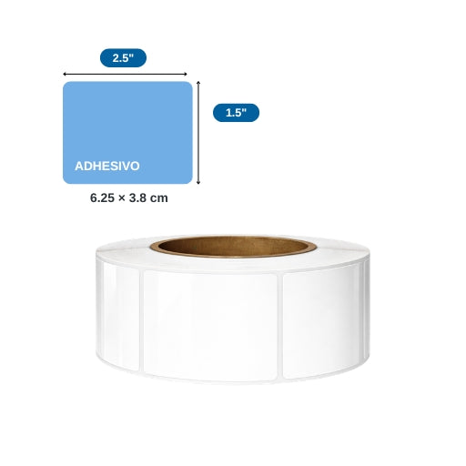2.5″ X 1.5″ X 1000 ETQ. X 1COL, TUCO 1″ (62.5mm X 38mm)
