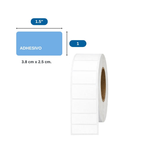 1.5″ X 1″ X 1500 ETQ. X 1COL, TUCO 1″ (38MM X 25MM)