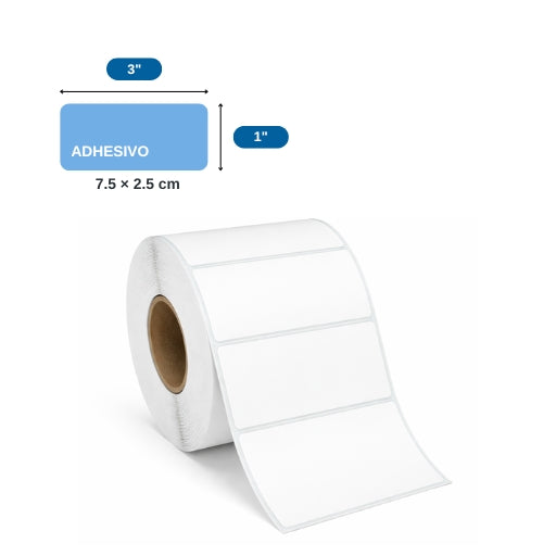 3″ X 1″ X 1500 ETQ. X 1COL, TUCO 1″ (75MM X 25MM)