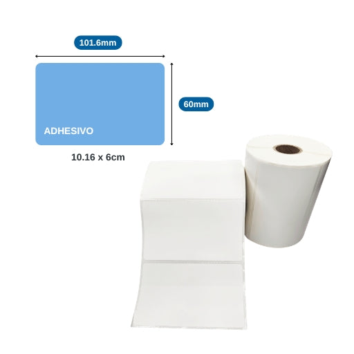 4″ × 2.5″ x 750 ETIQ. x 1COL. TUCO 1″(101.6 MM X 60 MM )