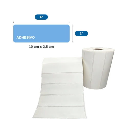 4″ x 1″ x 1500 ETIQ. x 1COL, TUCO 1″ ( 100 MM X 25 MM)