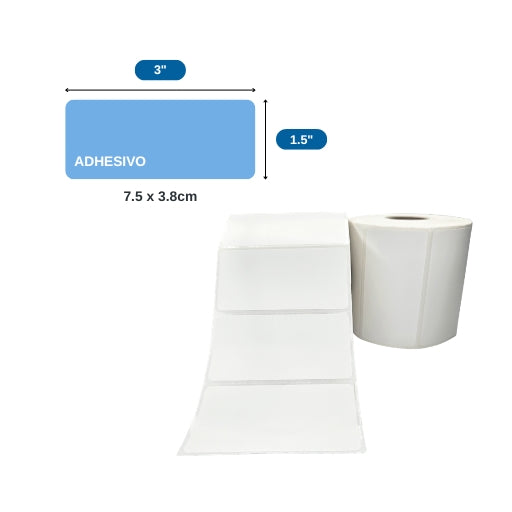 3″ x 1.5″ x 1000 ETIQ. x 1COL, TUCO 1″(75 MM X 38 MM)