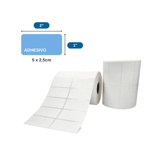 2″x1″ x 3000 ETIQ. x 2 COL. TUCO 1″ (50 MM X 25 MM)