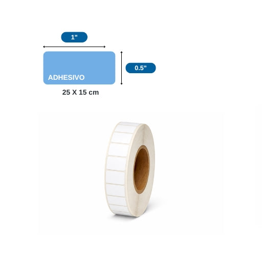 1″ X 0,5″ X 1500 ETIQ. X 1 COL, TUCO 1″ (25mm X 15mm)