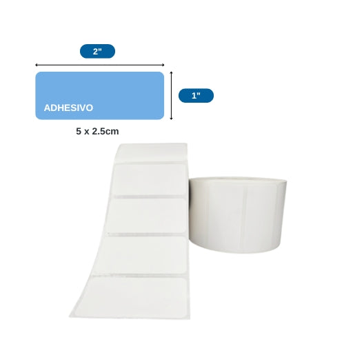 2″ X 1″ x 1500 ETIQ. x 1COL. TUCO 1″ (50 MM X 25 MM)