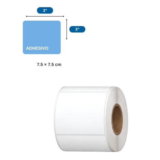 3″ X 3″ X 500 ETQ. X 1COL, TUCO 1″ (75MM X 75MM)