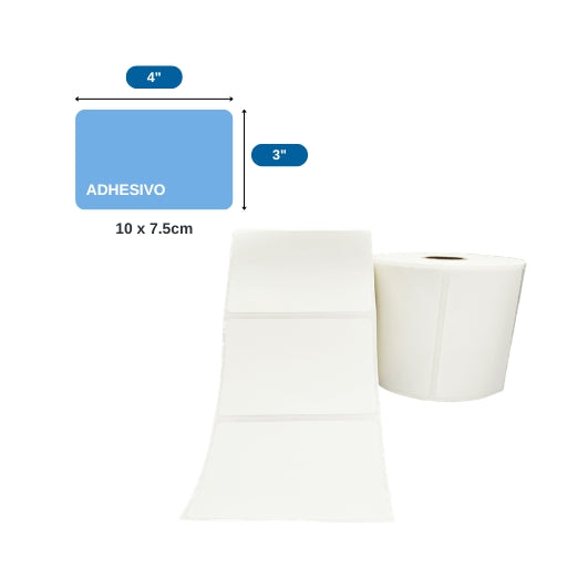 4″ x 3″ x 750 ETIQ. x 1COL. TUCO 1″(100 MM X 75 MM)
