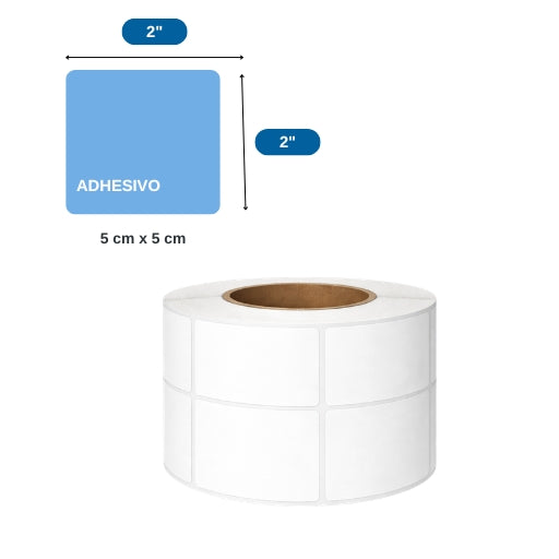2″ X 2″ X 2000 ETQ. X 2COL, TUCO 1″ (50MM X 50MM)